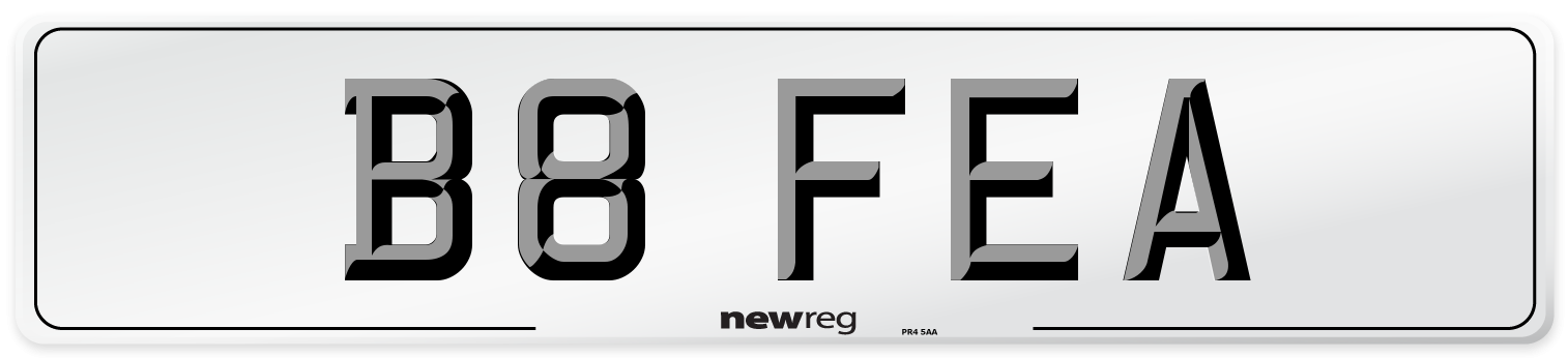B8 FEA Number Plate from New Reg